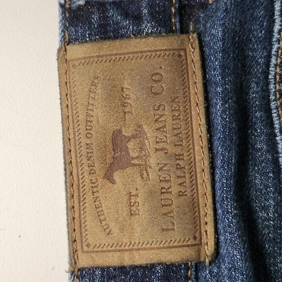 Lauren Jeans Co. by Ralph Lauren Women's Size 8 Dark Blue Bootcut Jeans - Picture 4 of 10